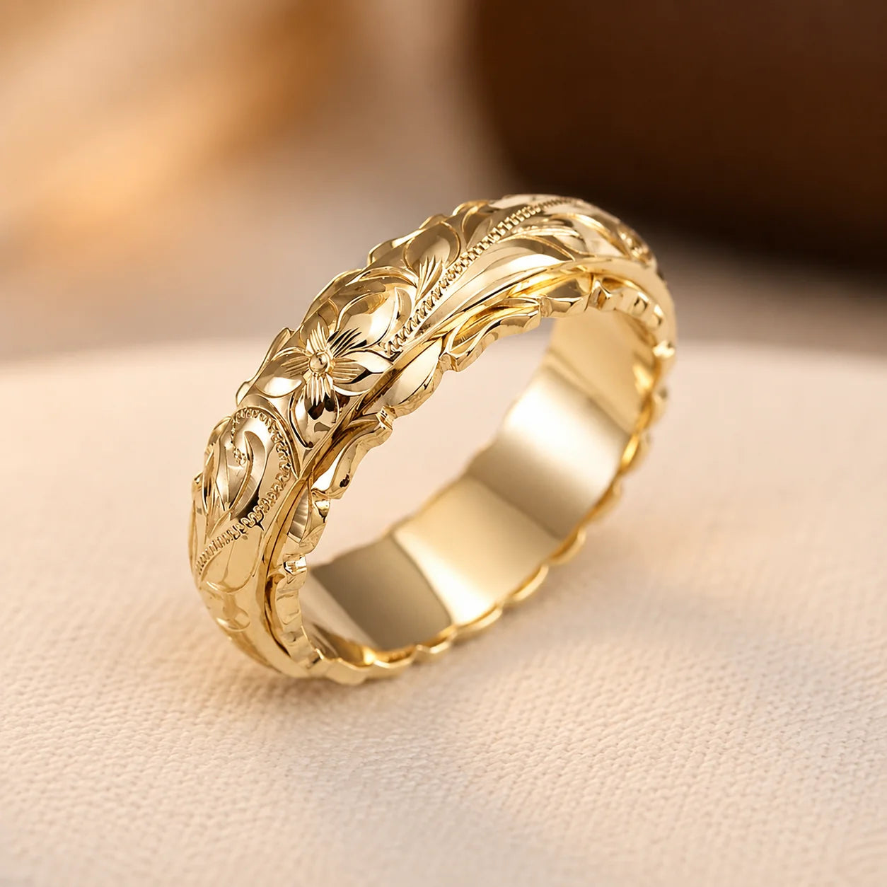 Antique Gold Flower Ring | Gold 0