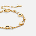 Black Onyx Bracelet with White Stone Accents for Women 5