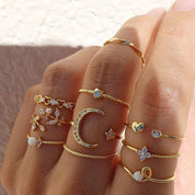Boho™ | Silver and Gold Ring Set (10 Pairs) 0