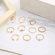 Boho™ | Silver and Gold Ring Set (10 Pairs) 1
