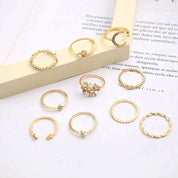 Boho™ | Silver and Gold Ring Set (10 Pairs) 3