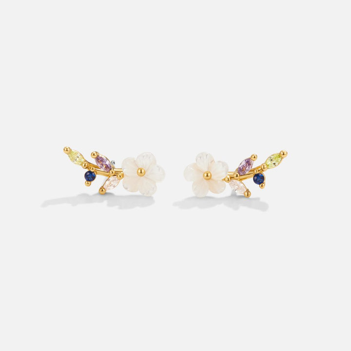 Crystal Earrings for Women - Dainty Blossom Design 2