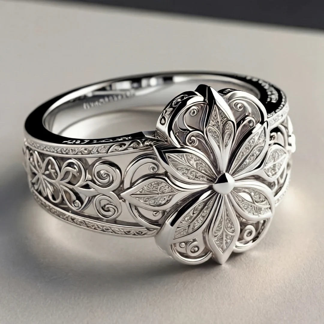 Flower Zirconia Exotic Gold Ring 1