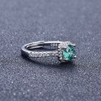Gold Adjustable Ring with Green Crystal - Dainty Jewelry for Women, Perfect Everyday Accessory 1