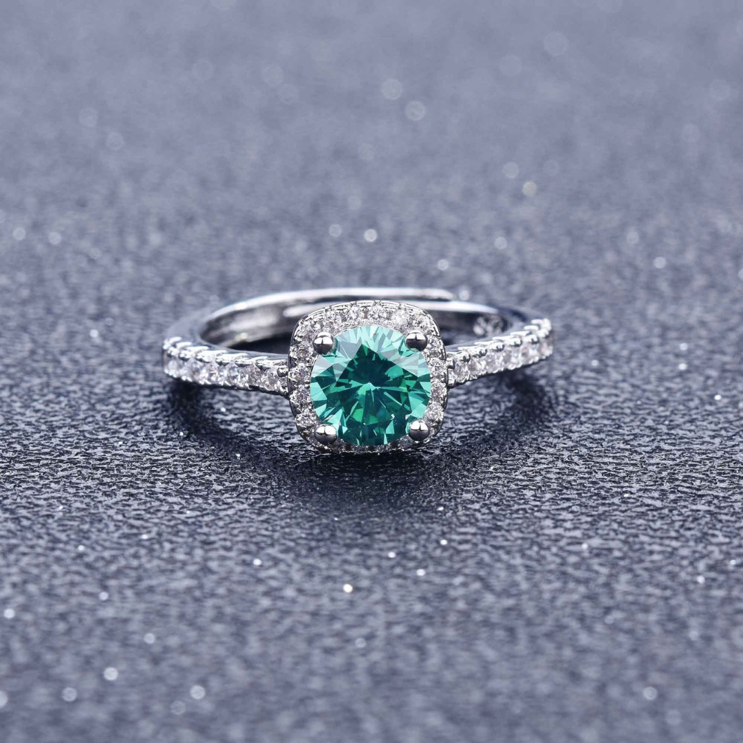 Gold Adjustable Ring with Green Crystal - Dainty Jewelry for Women, Perfect Everyday Accessory 2