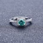 Gold Adjustable Ring with Green Crystal - Dainty Jewelry for Women, Perfect Everyday Accessory 2