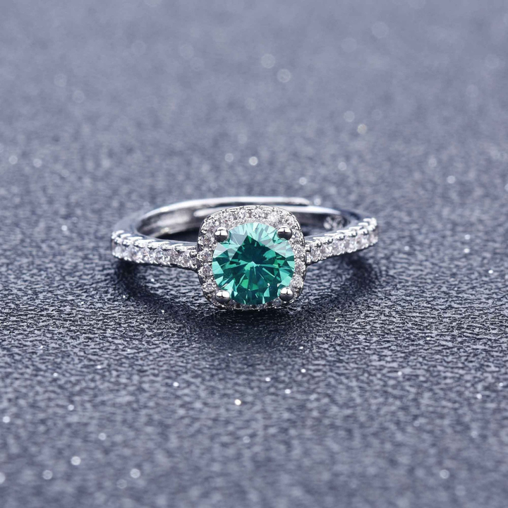 Gold Adjustable Ring with Green Crystal - Dainty Jewelry for Women, Perfect Everyday Accessory 2