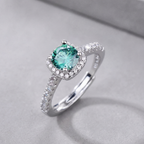 Gold Adjustable Ring with Green Crystal - Dainty Jewelry for Women, Perfect Everyday Accessory 3