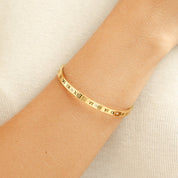 Gold Bangle Bracelet - Elegant Minimalist Design for Women, Perfect for Everyday Wear and Layering 2