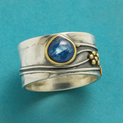 Gold Bohemian Gemstone Meditation Ring for Women 2
