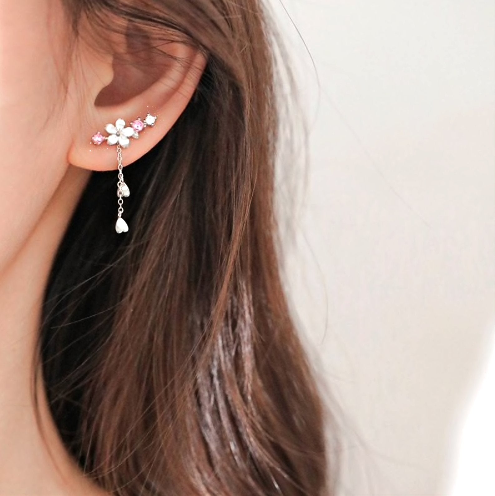 Gold Cherry Blossom Earrings - Delicate Floral Design for Women - Everyday Elegance 0