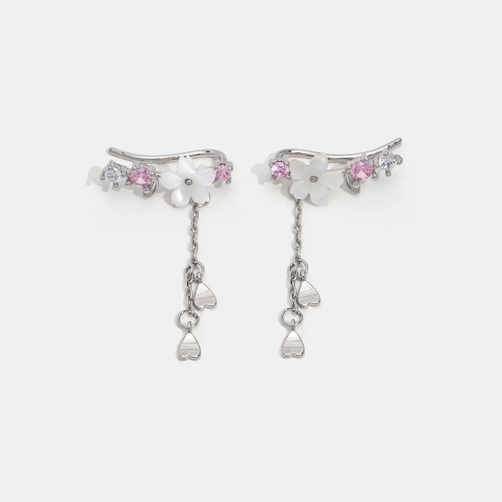 Gold Cherry Blossom Earrings - Delicate Floral Design for Women - Everyday Elegance 2