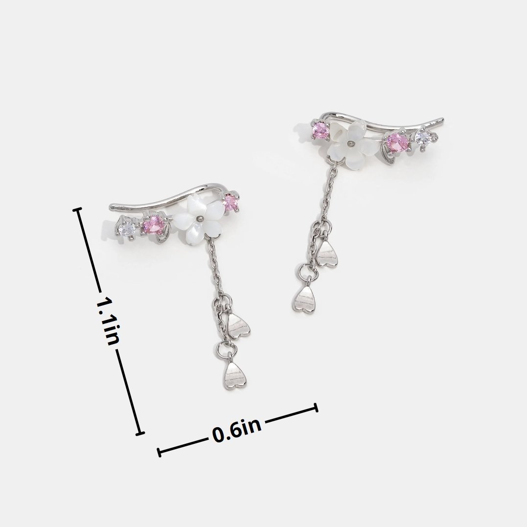 Gold Cherry Blossom Earrings - Delicate Floral Design for Women - Everyday Elegance 3