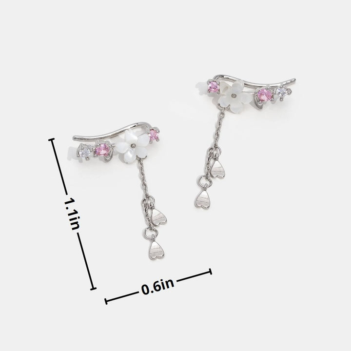 Gold Cherry Blossom Earrings - Delicate Floral Design for Women - Everyday Elegance 3