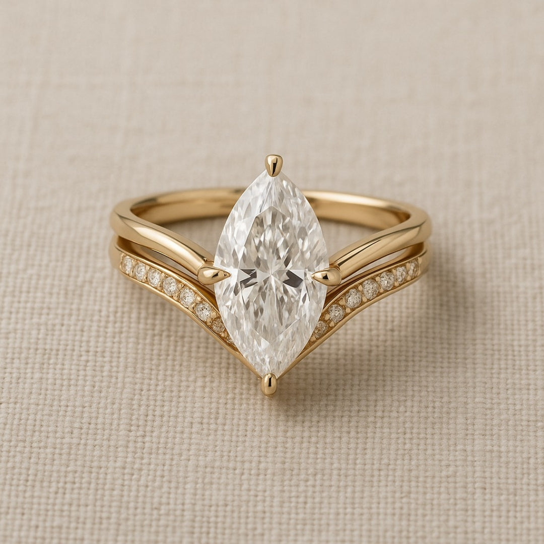 Gold Crown Ring with Delicate Drop Design for Women - Elegant Statement Jewelry 1