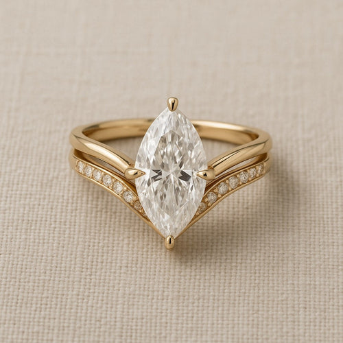 Gold Crown Ring with Delicate Drop Design for Women - Elegant Statement Jewelry 1