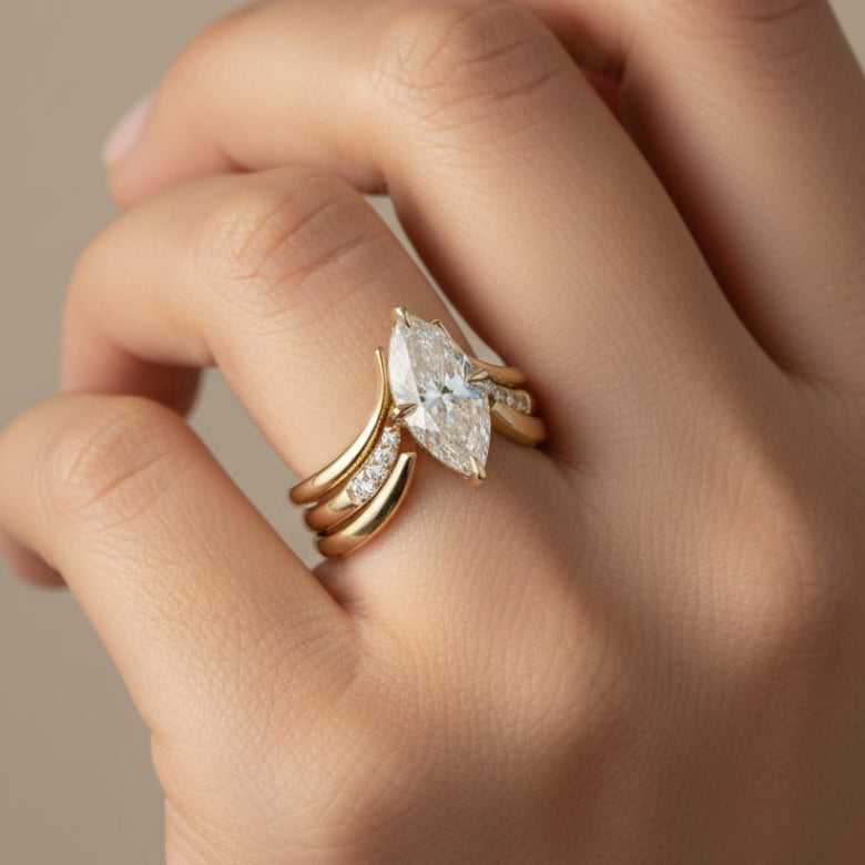 Gold Crown Ring with Delicate Drop Design for Women - Elegant Statement Jewelry 5