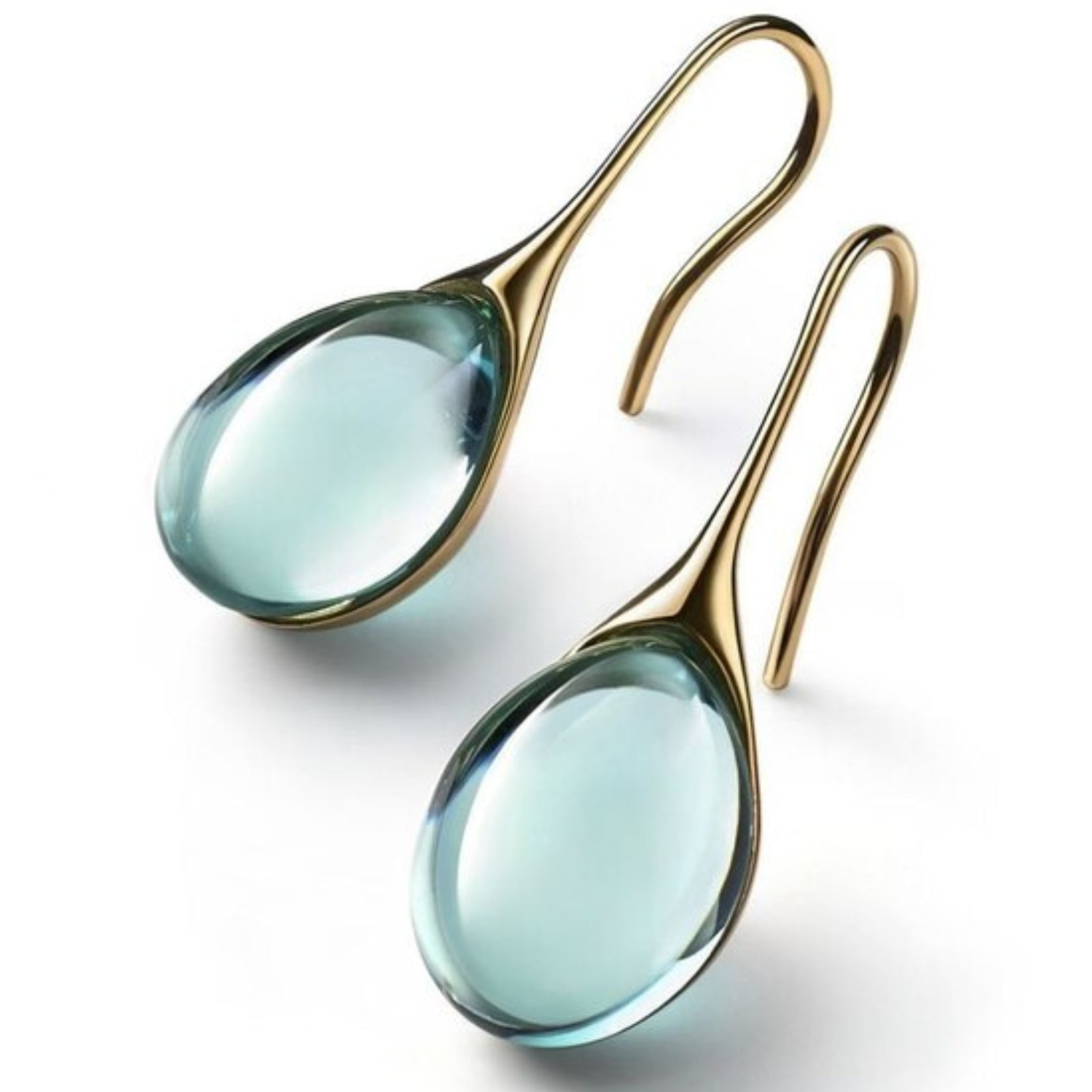 Gold Crystal Drop Earrings for Women 0
