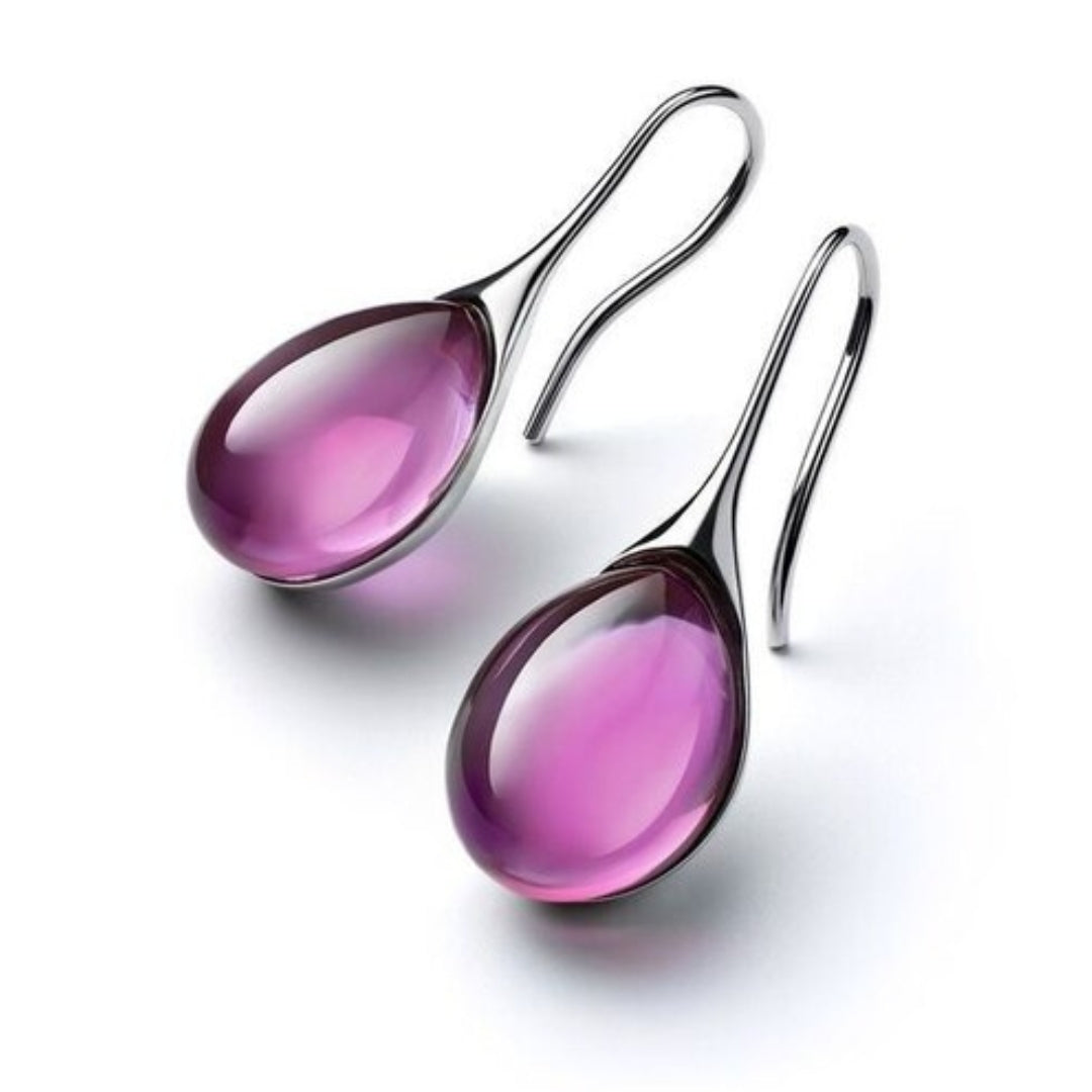 Gold Crystal Drop Earrings for Women 1