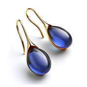 Gold Crystal Drop Earrings for Women 2