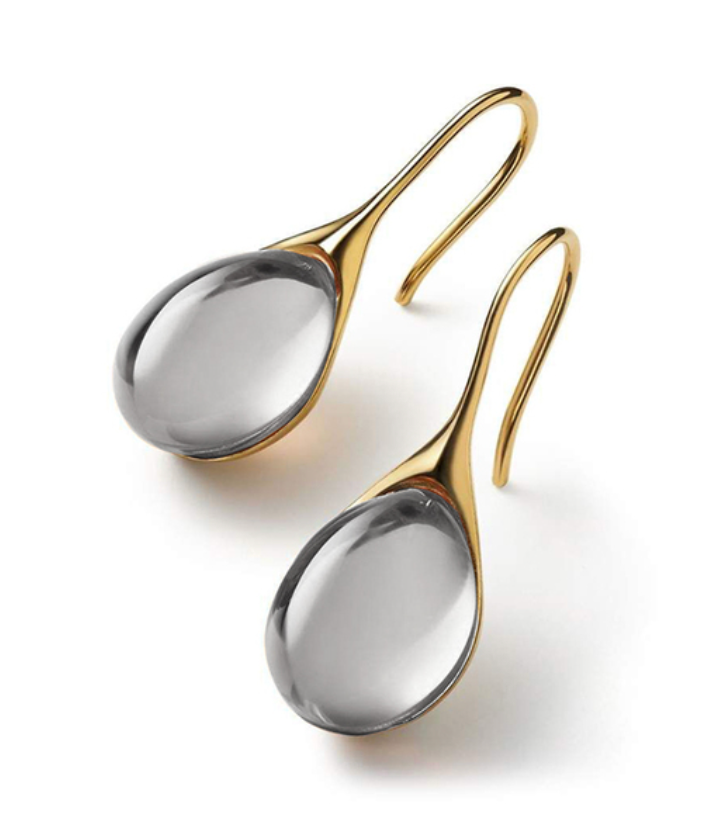 Gold Crystal Drop Earrings for Women 4