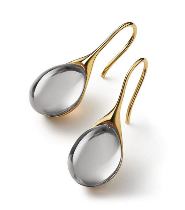 Gold Crystal Drop Earrings for Women 4