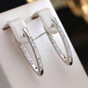 Gold Crystal Earrings - Elegant Dainty Design for Women, Perfect for Everyday Wear or Special Occasions 2
