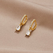Gold Crystal Earrings for Women - Dainty Design 0