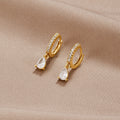 Gold Crystal Earrings for Women - Dainty Design 0
