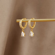 Gold Crystal Earrings for Women - Dainty Design 2