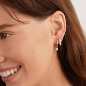 Gold Crystal Earrings for Women - Dainty Design 4