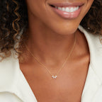 Gold Crystal Leaf Necklace for Women 3