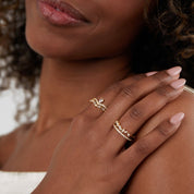 Gold Crystal Ring - Elegant Design for Women, Minimalist Style, Perfect Gift for Her 2