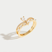 Gold Crystal Ring - Elegant Design for Women, Minimalist Style, Perfect Gift for Her 3