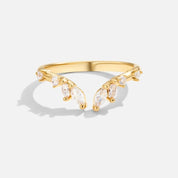 Gold Crystal Vine Ring for Women - Dainty Design 2