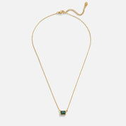 Gold Dainty Green Emerald Necklace for Women - Elegant Everyday Accessory 4