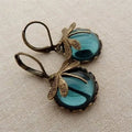 Gold Dragonfly Earrings, Antique Style, Elegant Nature-Inspired Design for Women 0
