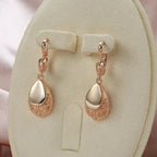 Gold Drop Earrings with Crystal Accents for Women 2