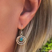 Gold Earrings for Women, Dainty Boho Style with Turquoise Accents, Perfect for Everyday Wear 0