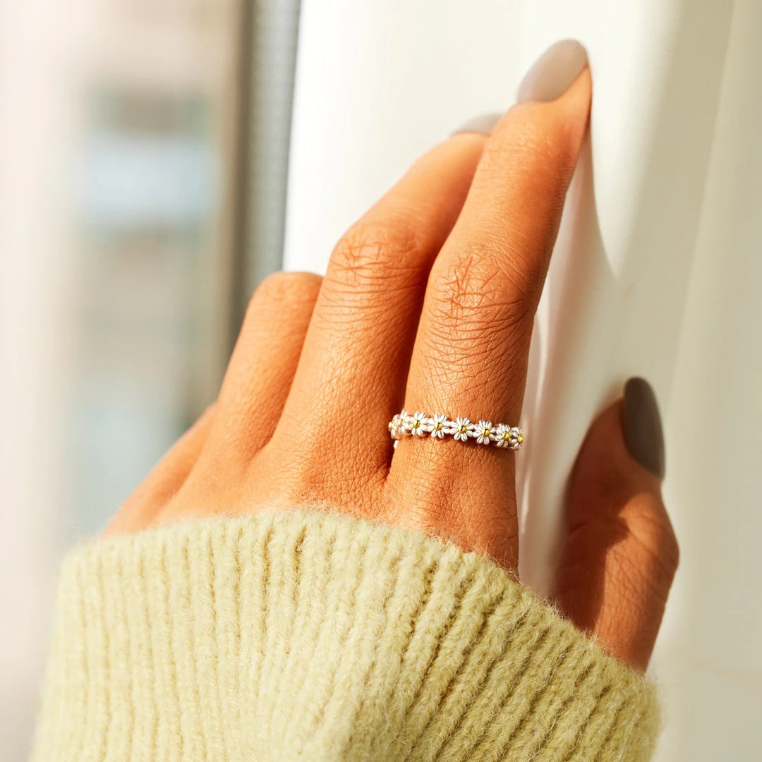 Gold Flower Adjustable Ring for Women 0