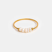 Gold Freshwater Pearl Ring for Women 5