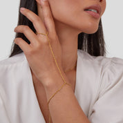 Gold Hand Chain Bracelet - Elegant Dainty Design for Women, Perfect for Everyday Wear 2