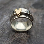 Gold Heart Ring for Women - Dainty Silver Design 0