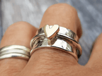 Gold Heart Ring for Women - Dainty Silver Design 1