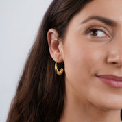 Gold Hoop Earrings - Dainty Drop Design for Everyday Elegance - Perfect Gift for Women 1