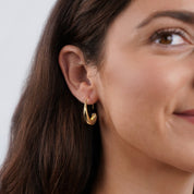 Gold Hoop Earrings - Dainty Drop Design for Everyday Elegance - Perfect Gift for Women 3
