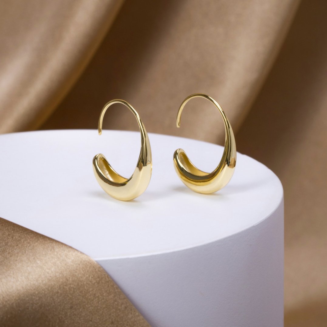 Gold Hoop Earrings - Dainty Drop Design for Everyday Elegance - Perfect Gift for Women 5