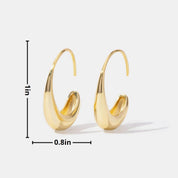 Gold Hoop Earrings - Dainty Drop Design for Everyday Elegance - Perfect Gift for Women 6