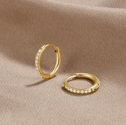 Gold Hoop Earrings - Elegant Eternity Design for Women - Perfect for Everyday Wear 0