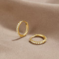 Gold Hoop Earrings - Elegant Eternity Design for Women - Perfect for Everyday Wear 0